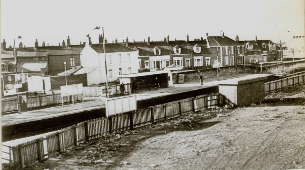 Historical information. Post old railway street train station